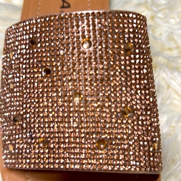 Sandals  SODA Size 6.5 copper penny. Rhinestones. Like NWT - Picture 4 of 8